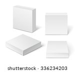 white cardboard package box.... | Shutterstock .eps vector #336234203