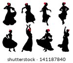 Vector Silhouette Flamenco...