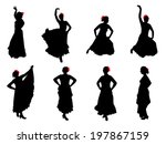 Vector Silhouette Flamenco...