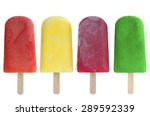 Fruit flavoured ice lollies 