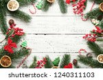 christmas decorations with... | Shutterstock . vector #1240311103