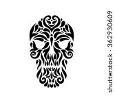 tribal tattoo skull. ornate... | Shutterstock . vector #362930609