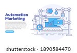 flat design concept automation... | Shutterstock .eps vector #1890584470
