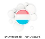 round flag of luxembourg with... | Shutterstock . vector #704098696