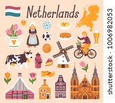 Vector Icon Set Of Netherlands...
