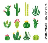 Vector Set Of Bright Cacti ...