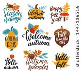 Vector Autumn Set Of Labels And ...