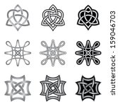 celtic knot design elements | Shutterstock .eps vector #159046703