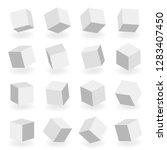 isolated modeling 3d square... | Shutterstock .eps vector #1283407450