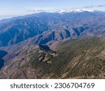 Amazing Aerial view of Pirin Mountain near Orelyak peak, Bulgaria