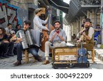 Small photo of Istanbul, Turkey - 15/06/2014: street musicians are present in a lot of streets of Istanbul and tourists are accompained by theyr music douring the visit of the city