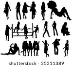 fashion silhouettes | Shutterstock .eps vector #25211389