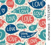 seamless pattern of valentines... | Shutterstock .eps vector #170119289