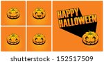 halloween pumpkin | Shutterstock .eps vector #152517509