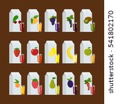 different juices packs set.... | Shutterstock .eps vector #541802170