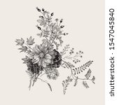 autumn flowers. classic flower... | Shutterstock .eps vector #1547045840