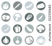 vector set of vegetables icons. ... | Shutterstock .eps vector #322530683