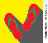 colorful red sandal graphic on... | Shutterstock .eps vector #295529813