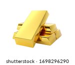 Gold Bars On A White Background ...