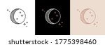 mystic moon linear logo icon.... | Shutterstock .eps vector #1775398460