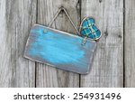 Blank Ice Teal Blue Wood Sign...