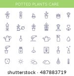 garden and potted plants care... | Shutterstock .eps vector #487883719