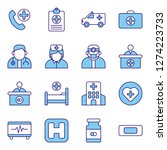 medical and medical staff icons ... | Shutterstock .eps vector #1274223733