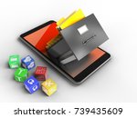 3d illustration of mobile phone ... | Shutterstock . vector #739435609