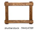 Empty wooden photo frame...