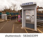 Small photo of KIRKBY IN ASHFIELD, FEBRUARY 20: Self service ticket machine, East Midlands Trains, Kirkby In Ashfield, England. In Kirkby In Ashfield, Nottinghamshire, England. On 20th February 2017.