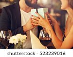 Picture of romantic couple dating in restaurant