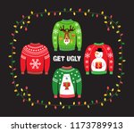 cute banner for ugly sweater... | Shutterstock .eps vector #1173789913