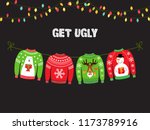 cute banner for ugly sweater... | Shutterstock .eps vector #1173789916