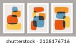 set of minimal 20s geometric... | Shutterstock .eps vector #2128176716