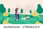 family people in summer city... | Shutterstock .eps vector #1786061213