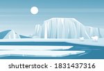 antarctic landscape vector... | Shutterstock .eps vector #1831437316