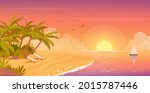 beach sunset  tropical travel... | Shutterstock .eps vector #2015787446