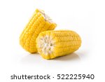 Ears of sweet corn isolated on...