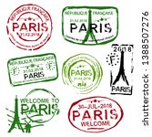 Paris Passport Stamps Set In...