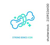 strong healthy bones icon....
