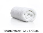 one white towel on white background