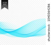 smooth blue transparent wave... | Shutterstock .eps vector #1040364286