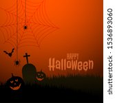 happy halloween scary theme... | Shutterstock .eps vector #1536893060