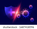 healthcare protection shield... | Shutterstock .eps vector #1687418596