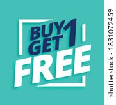 buy one get one free sale tag... | Shutterstock .eps vector #1831072459