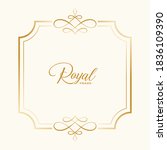 royal vintage frame decor with... | Shutterstock .eps vector #1836109390