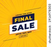 final sale yellow banner with... | Shutterstock .eps vector #1916978303