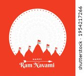 happy ram navami festival card... | Shutterstock .eps vector #1954217266