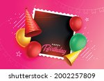 happy birthday background with... | Shutterstock .eps vector #2002257809