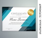 stylish certificate of... | Shutterstock .eps vector #519340669